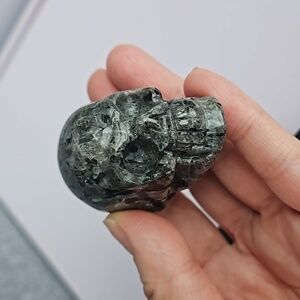 Larvakite Crystal Skull